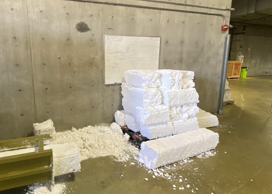 Blocchi compattati di schiuma EPS